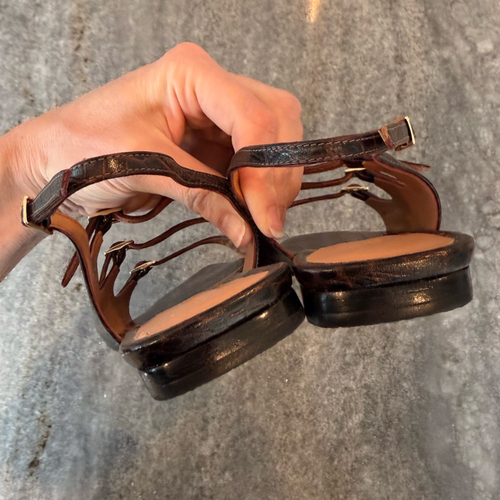 Rachel Comey | Womens Brown Croc-Embossed Slingback Sandals - Never Worn - Picture 8 of 8